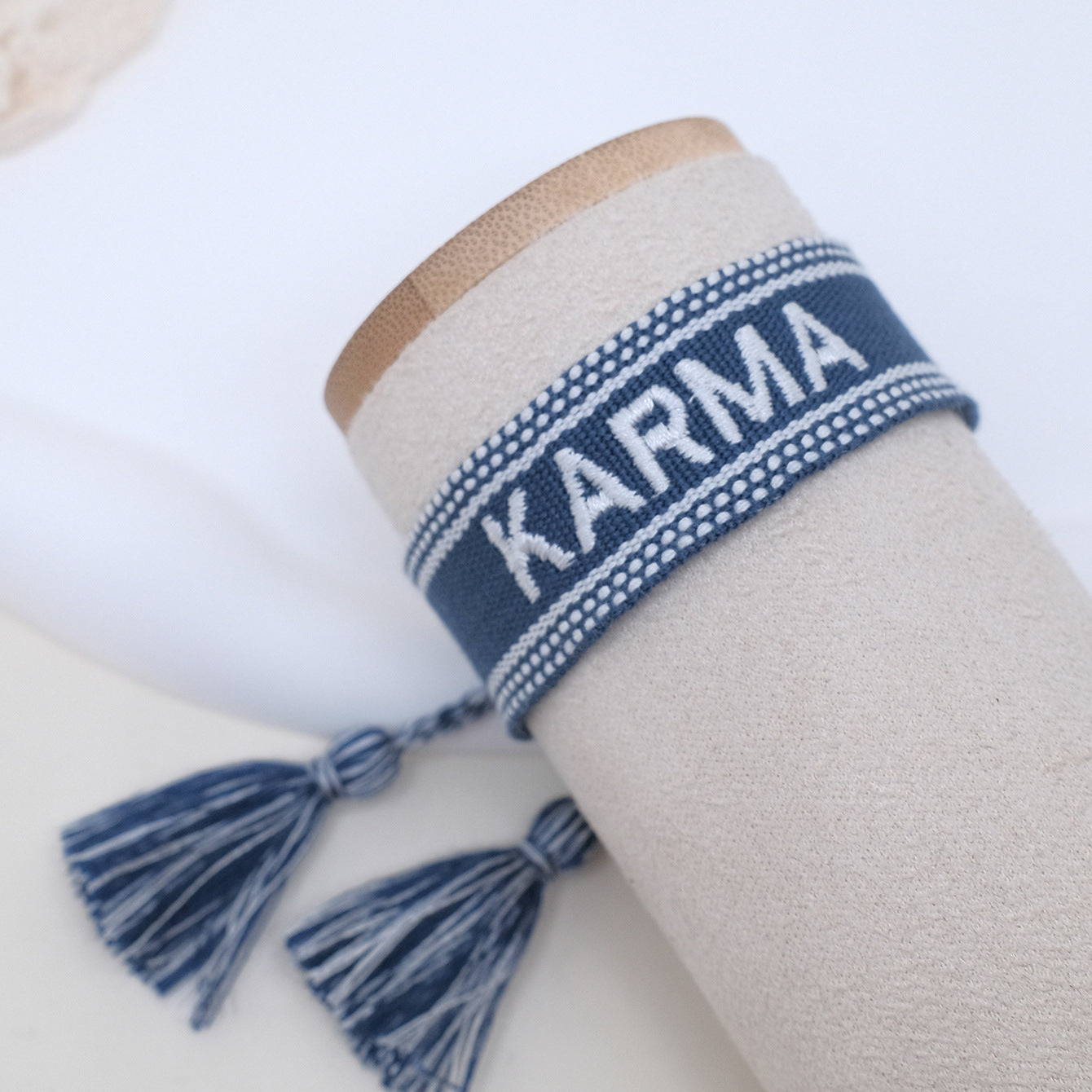 Wholesale Cord Letter Embroiderable Woven Tassel Bracelet